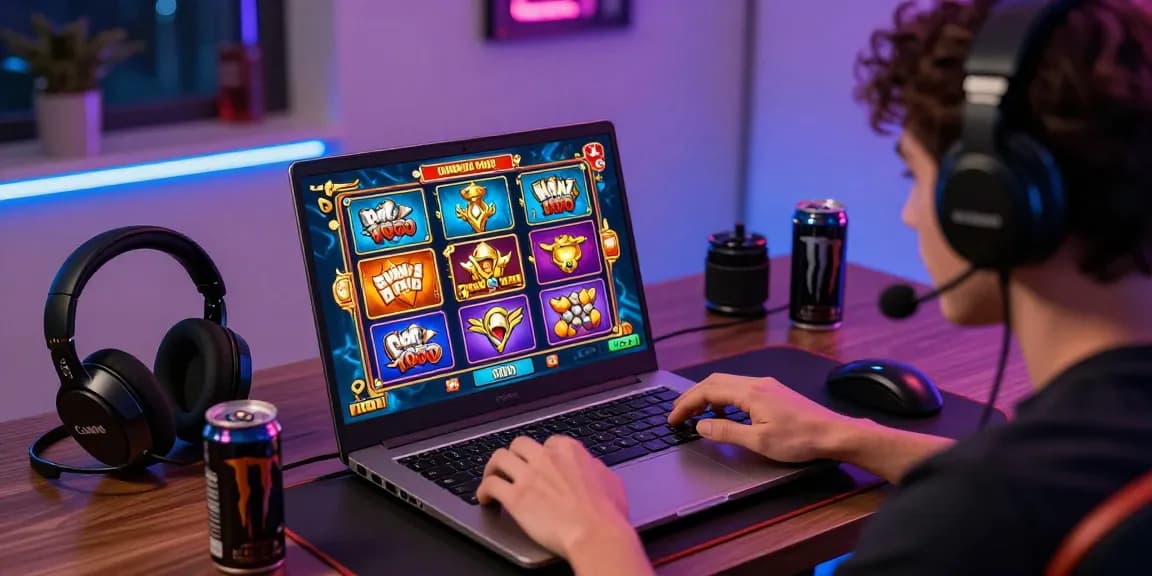 Exciting gaming moment at Pakhoki online slot platform, featuring vibrant graphics and a captivated player.