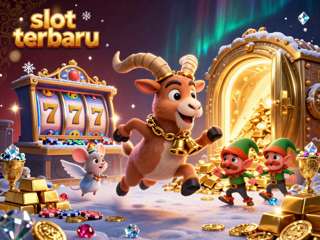 Experience the excitement of slot terbaru with dynamic characters in a vibrant casino scene.