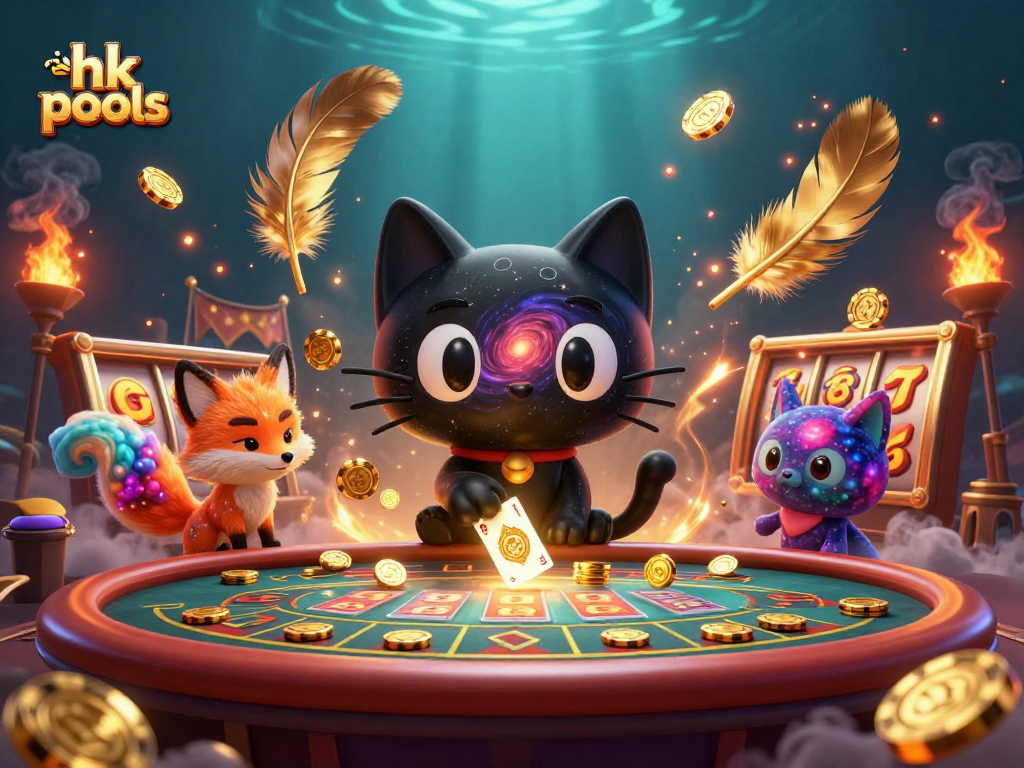 Gali peluang menarik hk pools dengan kucing hitam kosmik dan elemen slot yang mempesona.